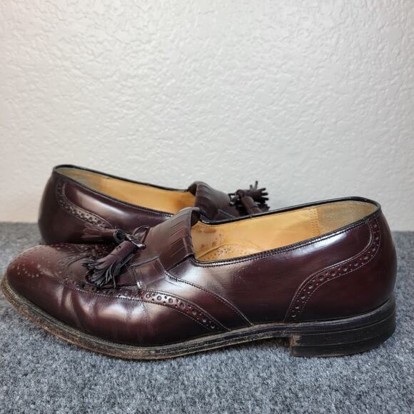 Vtg Johnston & Murphy Heritage Kiltie Tassel Wingtip Loafers Mens 9C Leather USA main image 5